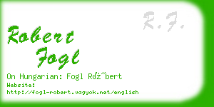 robert fogl business card